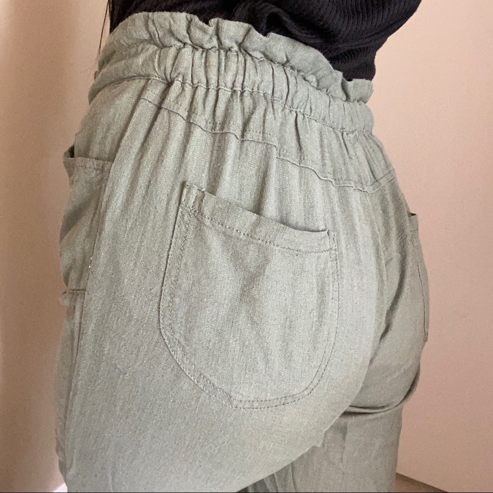 olive green pants